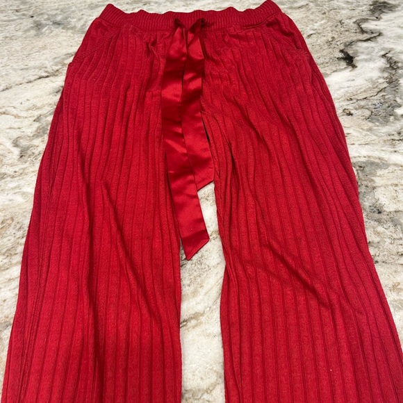 Abercrombie & Fitch Women Sweatpants Medium Red Viscose B Drawstring Jogger - Picture 3 of 8